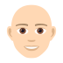 👨🏻‍🦲 man: light skin tone, bald display on JoyPixels